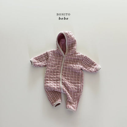 [PRE-ORDER] Quilted Check Hoodie Body Suit