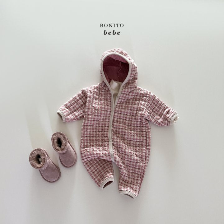 [PRE-ORDER] Quilted Check Hoodie Body Suit