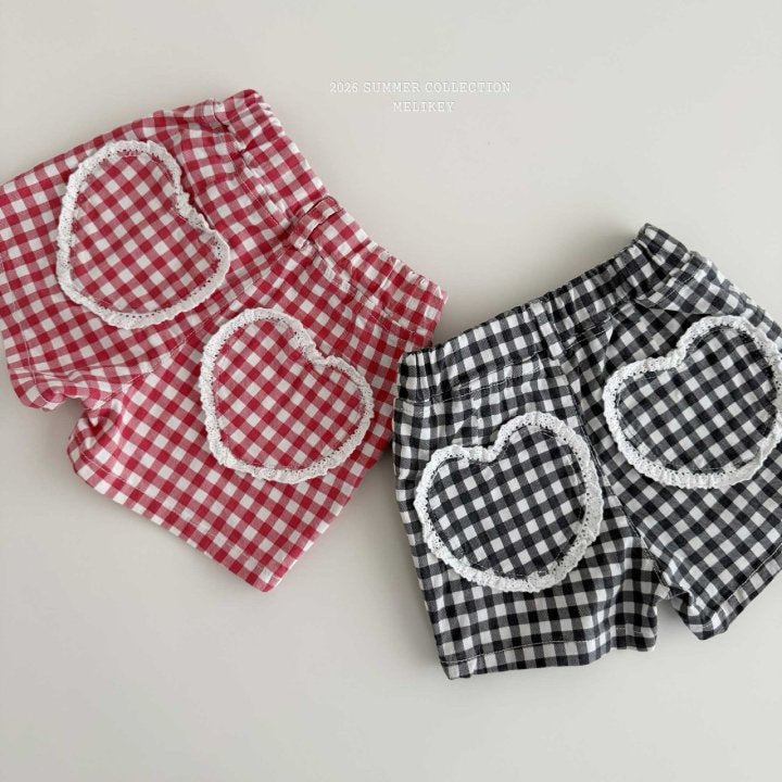 [PRE-ORDER] Check Heart Shorts