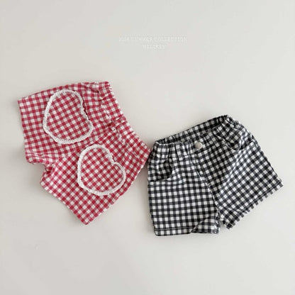 [PRE-ORDER] Check Heart Shorts
