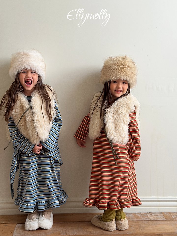 [PRE-ORDER] Fleece Frill Long Dress