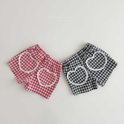 [PRE-ORDER] Check Heart Shorts