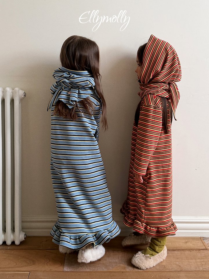[PRE-ORDER] Fleece Frill Long Dress