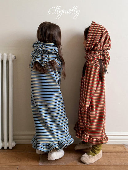 [PRE-ORDER] Fleece Frill Long Dress