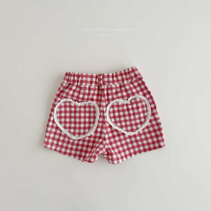 [PRE-ORDER] Check Heart Shorts