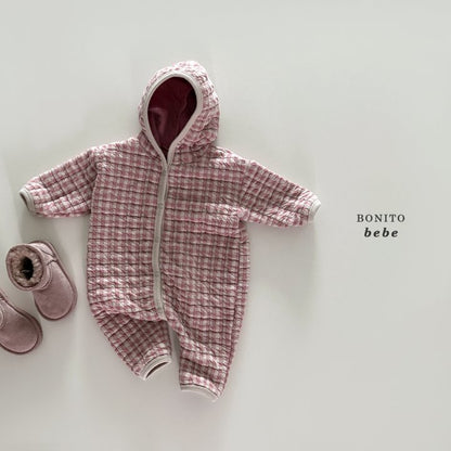 [PRE-ORDER] Quilted Check Hoodie Body Suit