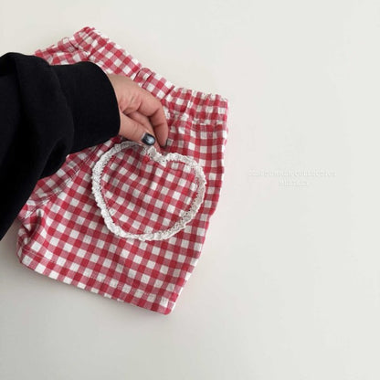 [PRE-ORDER] Check Heart Shorts