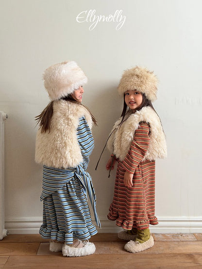 [PRE-ORDER] Fleece Frill Long Dress