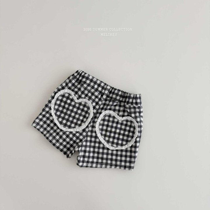 [PRE-ORDER] Check Heart Shorts