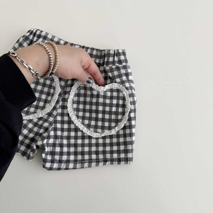 [PRE-ORDER] Check Heart Shorts