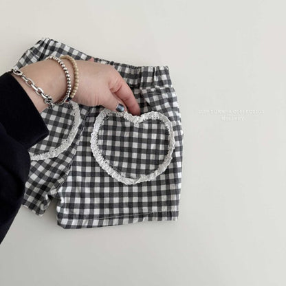 [PRE-ORDER] Check Heart Shorts
