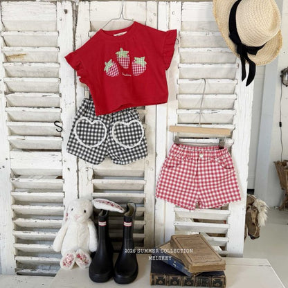 [PRE-ORDER] Check Heart Shorts