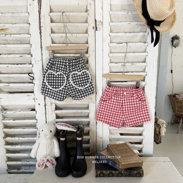 [PRE-ORDER] Check Heart Shorts
