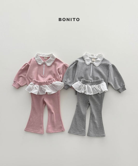 [PRE-ORDER] Shirring Collar Top Bottom Set