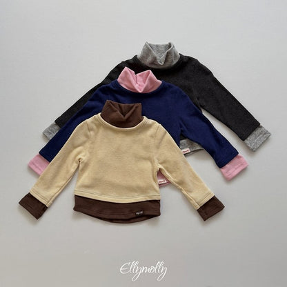 [PRE-ORDER] Brush Color Block Turtleneck T-Shirts