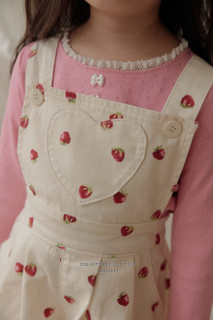 [PRE-ORDER] Strawberry Heart Overalls