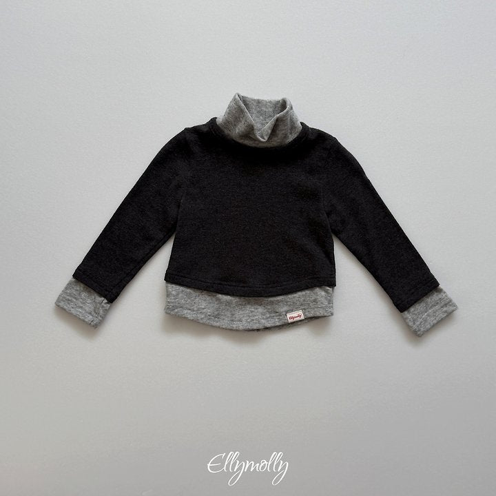 [PRE-ORDER] Brush Color Block Turtleneck T-Shirts