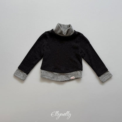 [PRE-ORDER] Brush Color Block Turtleneck T-Shirts