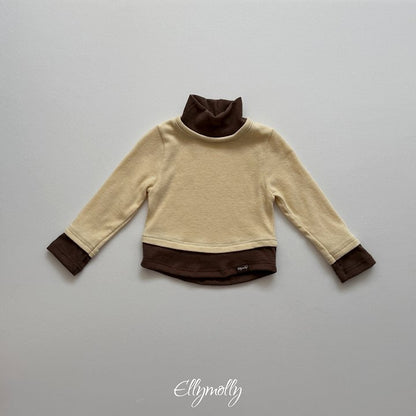 [PRE-ORDER] Brush Color Block Turtleneck T-Shirts