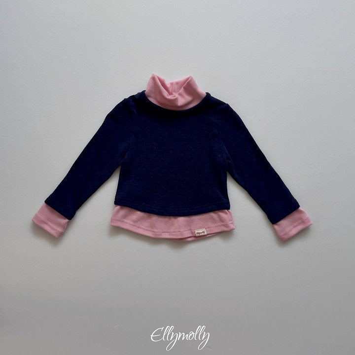 [PRE-ORDER] Brush Color Block Turtleneck T-Shirts