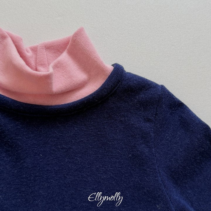 [PRE-ORDER] Brush Color Block Turtleneck T-Shirts