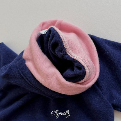 [PRE-ORDER] Brush Color Block Turtleneck T-Shirts