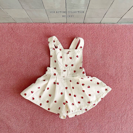 [PRE-ORDER] Strawberry Heart Overalls