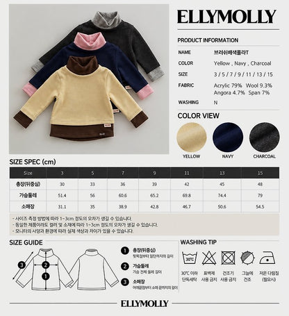 [PRE-ORDER] Brush Color Block Turtleneck T-Shirts