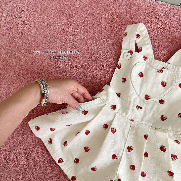 [PRE-ORDER] Strawberry Heart Overalls