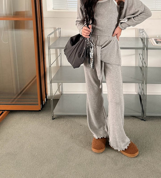 [PRE-ORDER] Ribbed Span Boot-Cut Pants