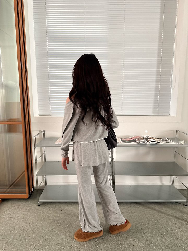 [PRE-ORDER] Ribbed Span Boot-Cut Pants