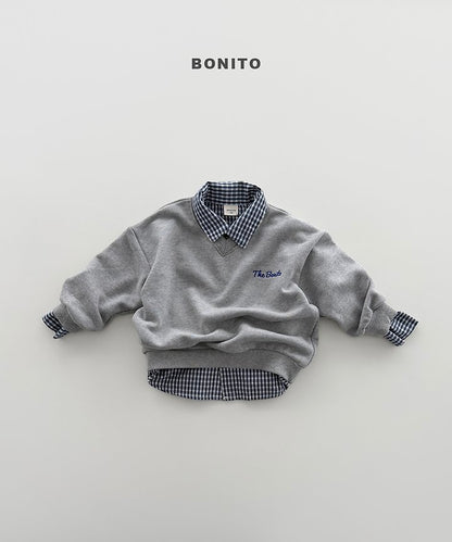 V Neck Sweatshirts [Melange Grey]