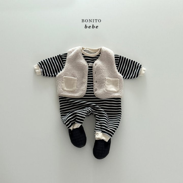 [PRE-ORDER] Stripe Round Point Body Suit
