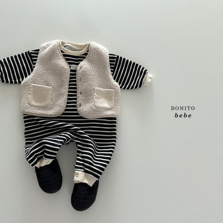 [PRE-ORDER] Stripe Round Point Body Suit