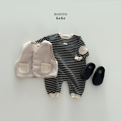 [PRE-ORDER] Stripe Round Point Body Suit