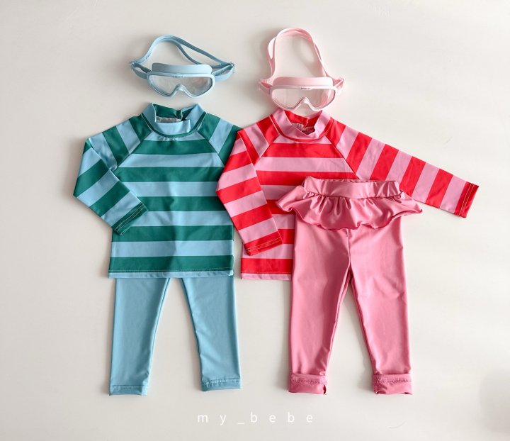 [PRE-ORDER] Stripe Rashguard Top Bottom Set