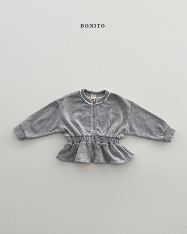 [PRE-ORDER] Shirring Zip-Up Jacket