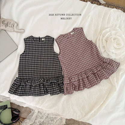[PRE-ORDER] Check Frill Dress