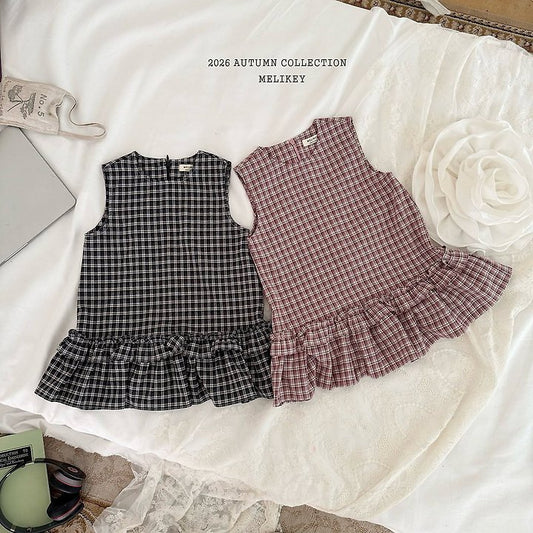 [PRE-ORDER] Check Frill Dress