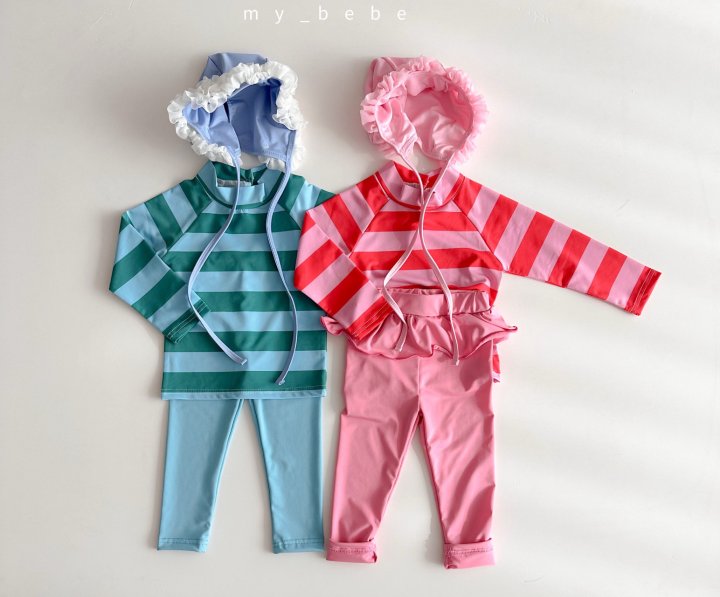 [PRE-ORDER] Stripe Rashguard Top Bottom Set