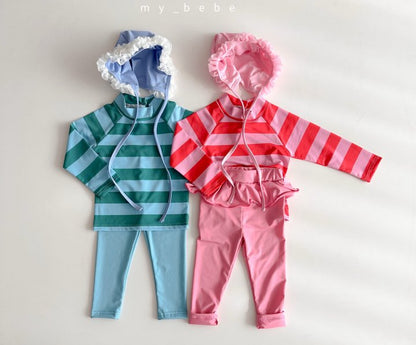 [PRE-ORDER] Stripe Rashguard Top Bottom Set