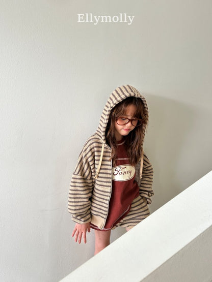 [PRE-ORDER] Wool Knit Stripe Hoodie Jacket