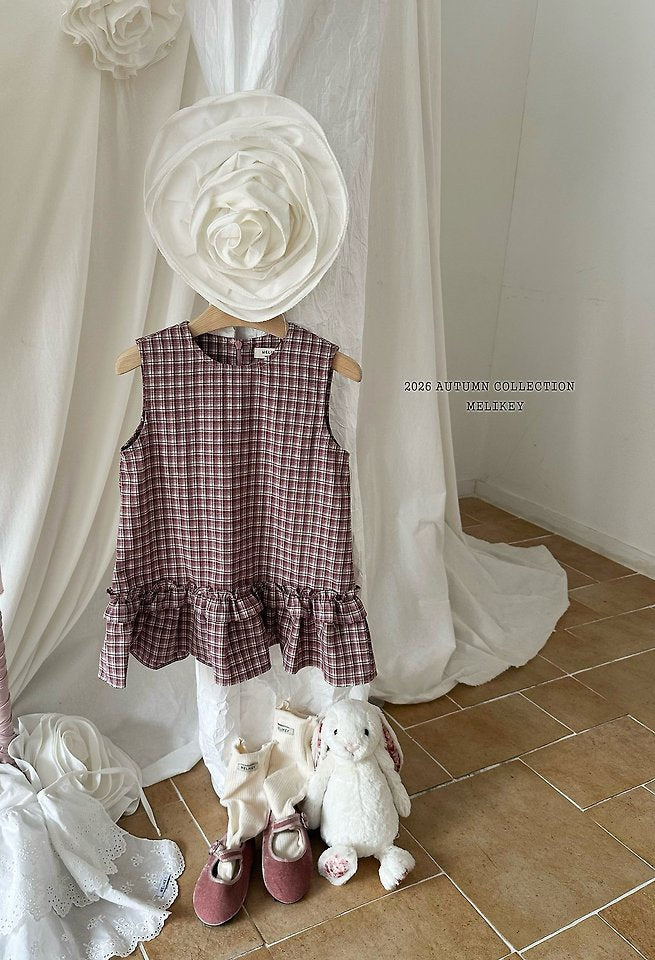 [PRE-ORDER] Check Frill Dress