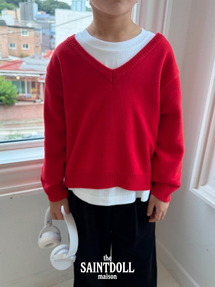 [PRE-ORDER] V Neck Sweater Top (Mom Couple)