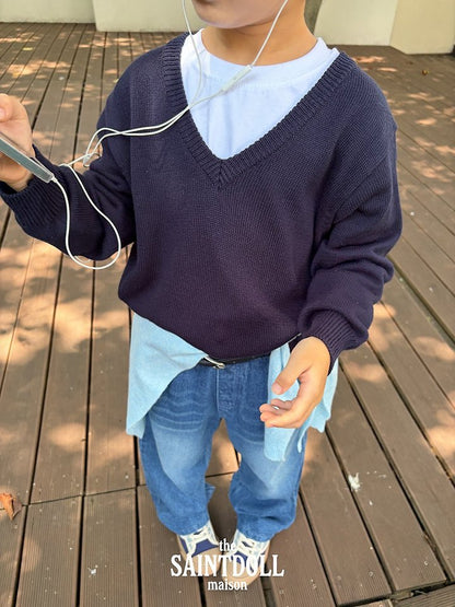 [PRE-ORDER] V Neck Sweater Top (Mom Couple)