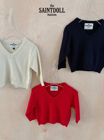 [PRE-ORDER] V Neck Sweater Top (Mom Couple)