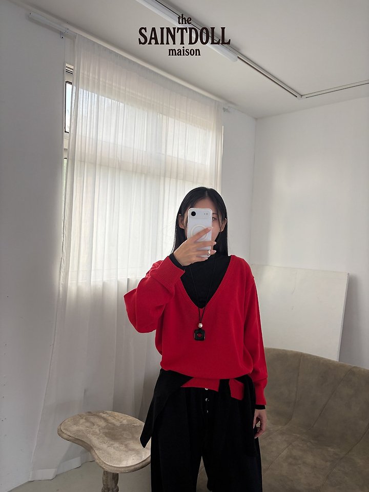 [PRE-ORDER] V Neck Sweater Top (Mom Couple)