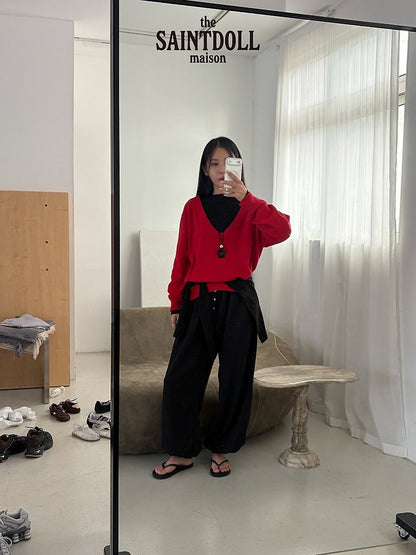 [PRE-ORDER] V Neck Sweater Top (Mom Couple)