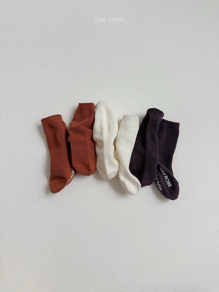 [PRE-ORDER] Basic Waffle Socks Set