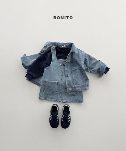 Deep Denim Dress [Black Denim/S(2-3yr)]